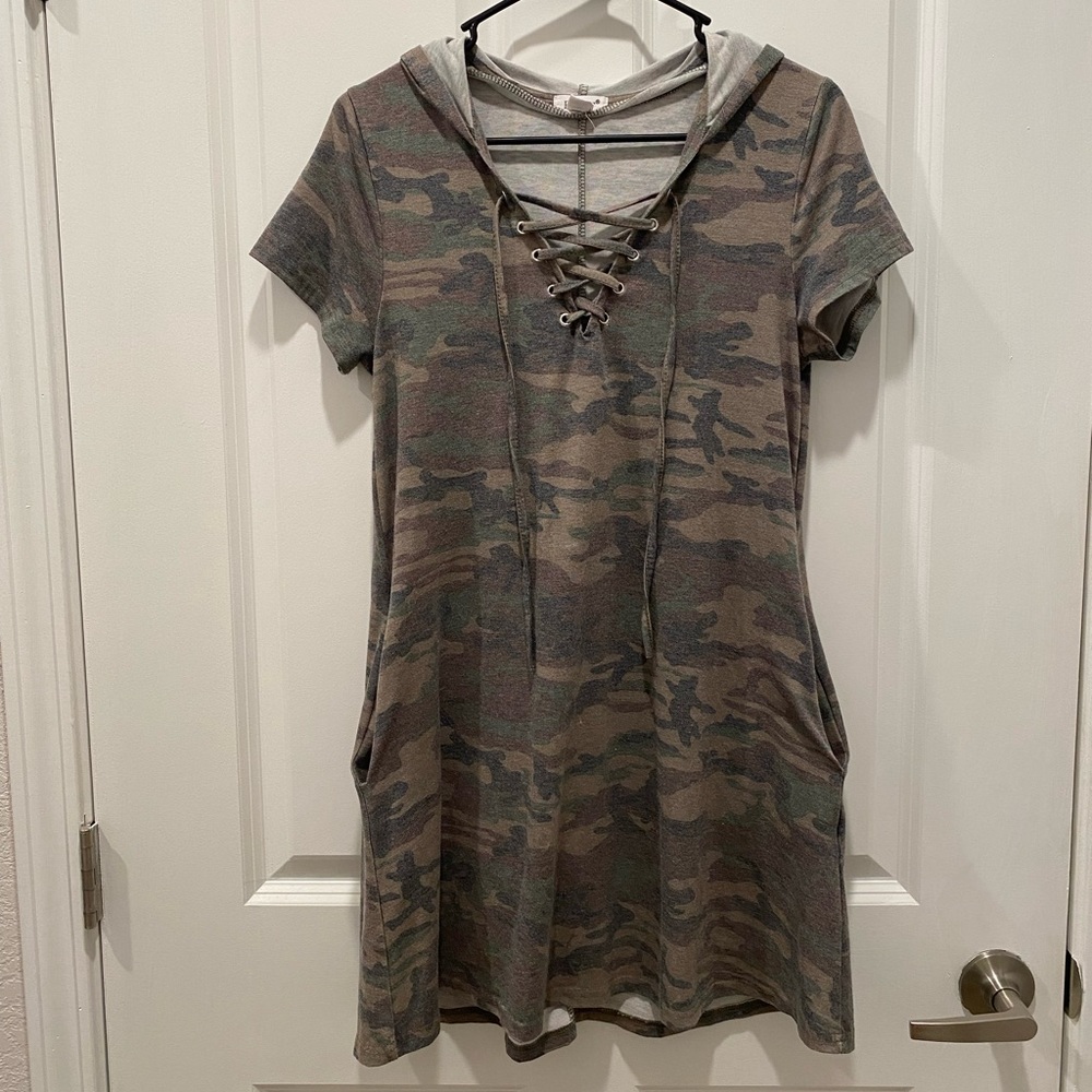Hooded Camo Dress